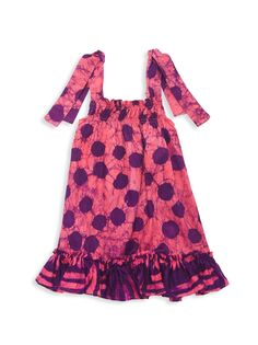 Платье Nike в горошек для маленьких девочек, маленьких девочек и девочек Elisamama, разноцветный