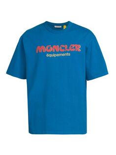 Футболка Moncler x Salehe Bembury с круглым вырезом и логотипом Moncler Genius, нави