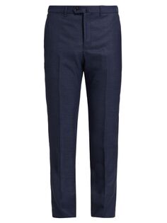 Узкие шерстяные брюки Emporio Armani, синий