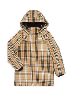 Клетчатое пальто Aubin для малышей и малышей Burberry