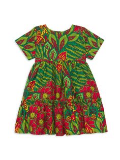 Тропическое платье Seun для маленьких девочек, маленьких девочек и девочек Elisamama, разноцветный