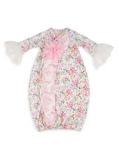 Розовое платье для девочки Haute Baby, разноцветный
