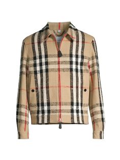 Куртка в клетку Crossmoor Burberry, бежевый