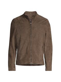 Базовая замшевая куртка-гонщик Michael Kors, коричневый