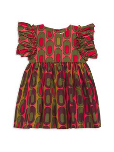 Платье с геометрическим рисунком Baby Girl&apos;s, Little Girl&apos;s &amp; Girl&apos;s Lore Elisamama, разноцветный
