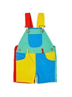 Детские, маленькие и детские шорты с цветными блоками основного цвета Dotty Dungarees, разноцветный