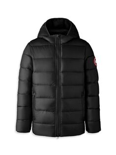 Пуховая стеганая куртка-пуховик Crofton для маленьких детей и малышей Canada Goose, черный