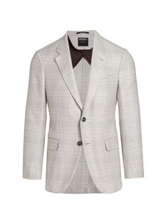 Куртка Chevron Windowpane Sportcoat ZEGNA, песочный