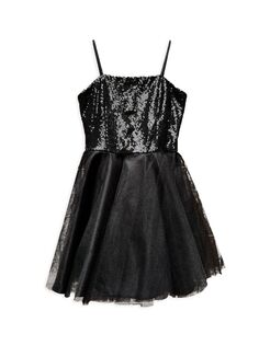 Облегающее и расклешенное платье из тюля для девочек Un Deux Trois, черный