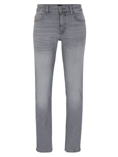 Узкие джинсы из суперэластичного денима BOSS, серый
