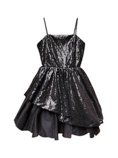 Вечернее платье Peek-a-Boo для девочек с пайетками Un Deux Trois, черный