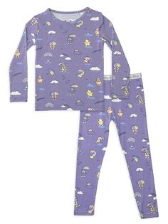 Пижамный комплект с радужным мишкой для маленьких девочек и маленьких девочек Bellabu Bear