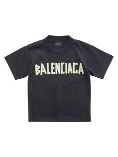Детская футболка с лентами Balenciaga, черный