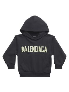 Детская толстовка с капюшоном Balenciaga, черный