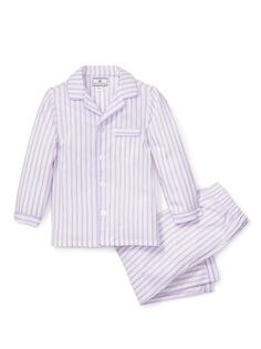 Пижамный комплект Little Girl&apos;s &amp; Girl&apos;s French Ticking Petite Plume, белый