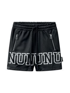 Шорты для маленьких мальчиков и мальчиков с логотипом Nununu, черный