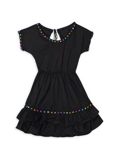 Расшитое бисером платье Nissi для маленьких девочек и девочек Little Peixoto, черный