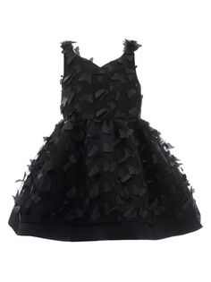 Черное платье Mariposa для маленьких девочек, маленьких девочек и девочек Tulleen, черный