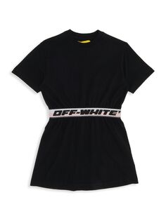 Платье с логотипом для маленьких девочек и девочек Off-White, черный
