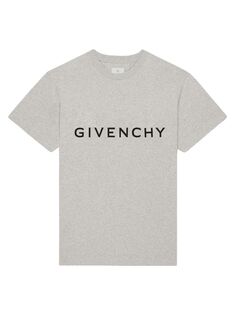 Приталенная футболка GIVENCHY Archetype из хлопка Givenchy, серый