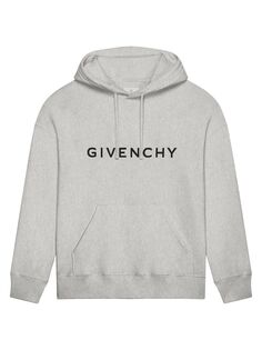 Худи узкого кроя GIVENCHY Archetype из флиса Givenchy, серый
