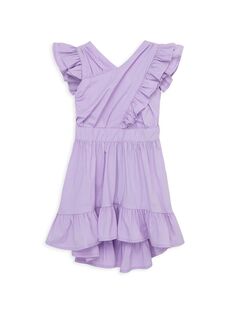 Платье с запахом High-Low для маленькой девочки Habitual Kids, фиолетовый
