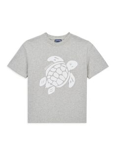 Футболка Little Boy&apos;s &amp; Boy&apos;s с логотипом и рисунком черепахи Vilebrequin, серый
