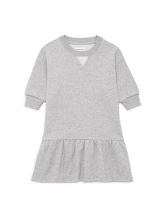 Классическое платье-толстовка для маленьких девочек и девочек SOMETHING NAVY, серый