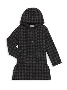 Пальто из искусственного меха с оборками в стиле американ для маленьких девочек и девочек Widgeon, черный