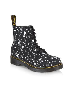 Кожаные ботинки Little Kid&apos;s &amp; Kid&apos;s 1460 со звездами и принтом Dr. Martens