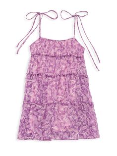 Платье для куколки с галстуком для девочки Miss Behave, фиолетовый