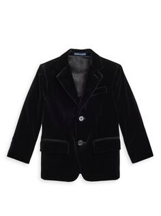 Бархатное спортивное пальто для маленьких мальчиков и мальчиков Polo Ralph Lauren, черный