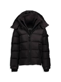 Матовая куртка Glacier для маленьких мальчиков и мальчиков Sam., черный