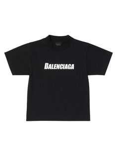 Детская футболка с кепками Balenciaga, черный