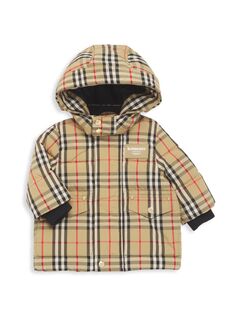 Куртка Aubin в клетку для малышей и малышей Burberry