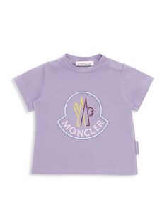 Футболка с короткими рукавами и логотипом для малышей Moncler, фиолетовый