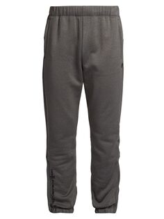 Спортивные штаны с вышитым логотипом Moncler Grenoble, серый