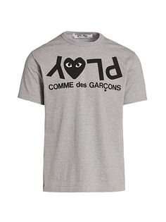 Футболка с логотипом Play Comme des Garçons PLAY, серый