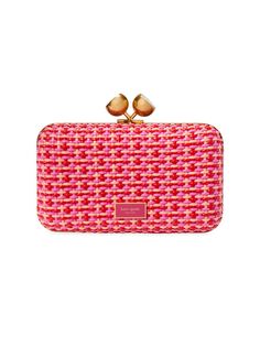 Маленький плетеный клатч Kisslock kate spade new york, роза