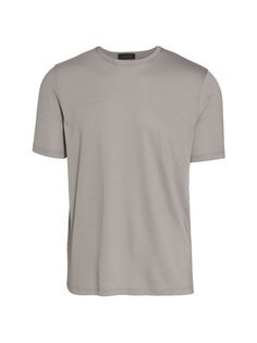 Однотонная футболка с круглым вырезом Core Saks Fifth Avenue, серый