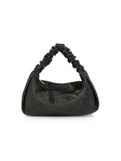 Миниатюрная сумка через плечо с декоративной резинкой Alexander Wang, черный