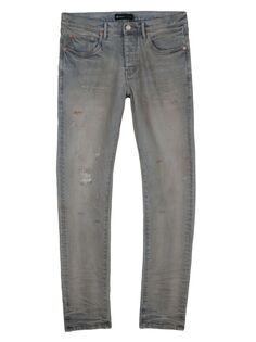 Классические джинсы с пятью карманами Purple Brand, серый