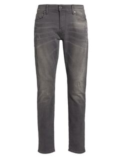 Эластичные джинсы скинни с эффектом потертости Revend G-Star RAW, серый