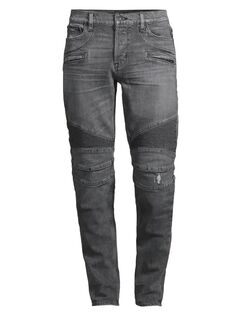 Эластичные джинсы скинни в рубчик с эффектом потертости Blinder Biker V2 Hudson Jeans