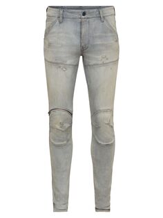 Выцветшие джинсы скинни D-5620 с молнией 3D G-Star RAW, серый