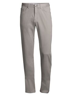 Классические сатиновые брюки Ultimate с пятью карманами Peter Millar, серый