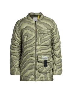 Пуховик Moncler x Salehe Bembury Peano Moncler Genius, зеленый