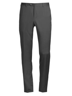 Прямые шерстяные брюки Corneliani, серый
