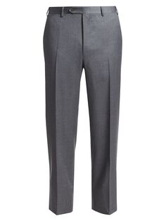Шерстяные брюки классического кроя Canali, серый