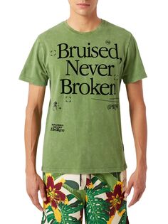 Ушибленная футболка Prps, зеленый